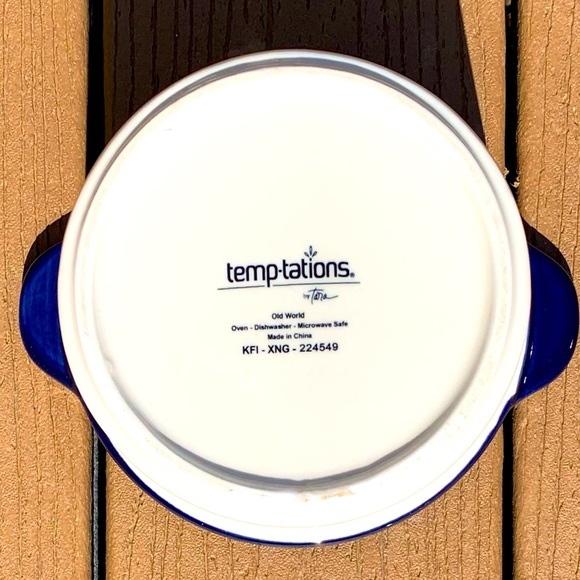 TEMP-TATIONS OLD WORLD 3-PIECE DAIRY TRIO BLUE - Picture 10 of 11